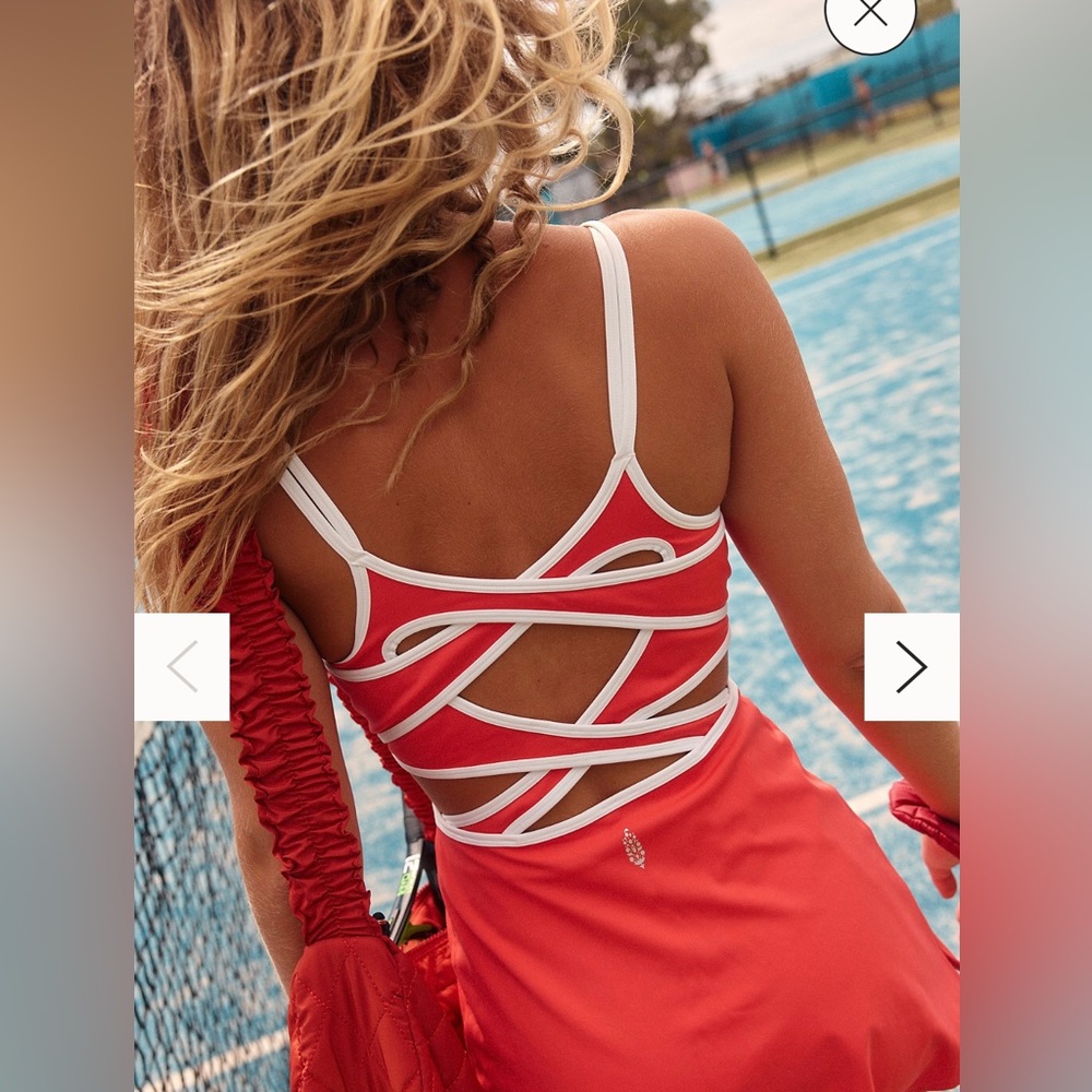 One more serve onesie Free People movement tennis dress